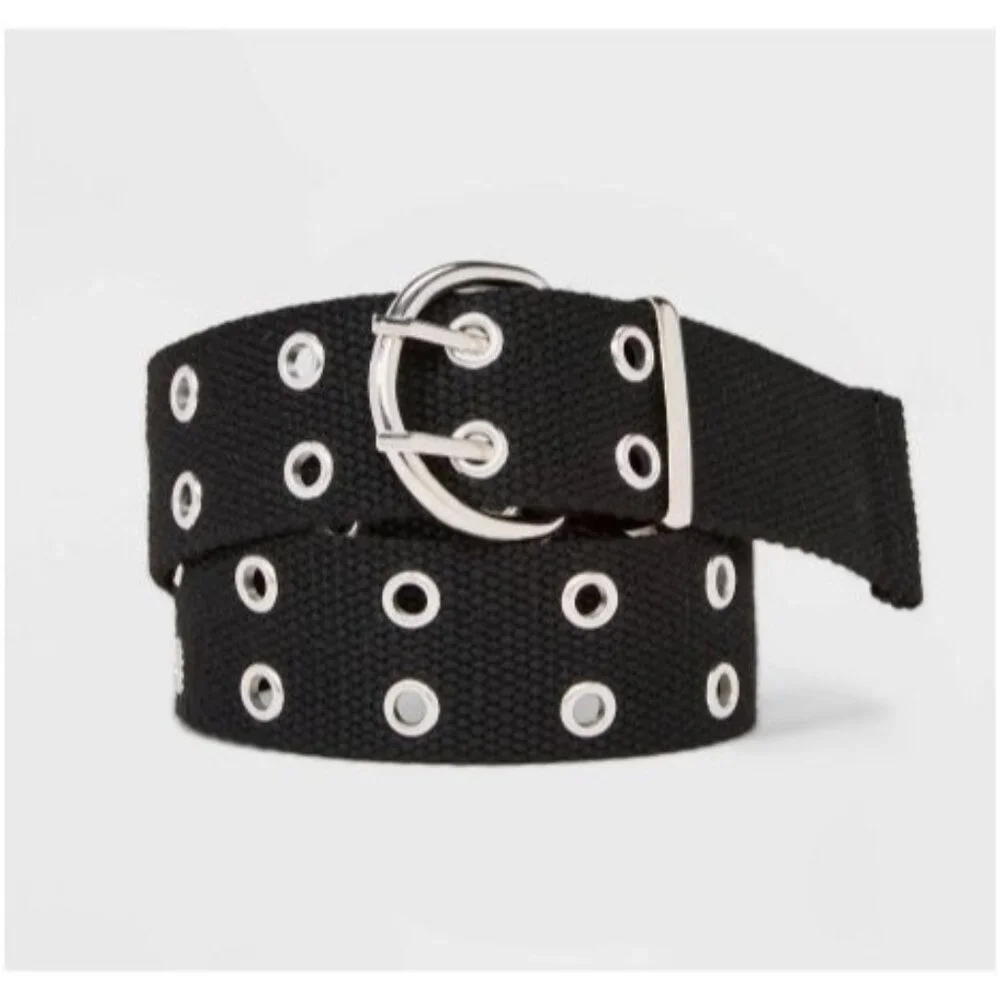Art Class Girls Black Grommet Belt Adjustable Fashion Accessory Sz Small